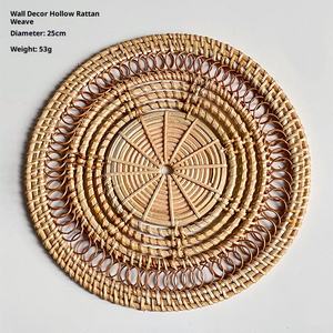 Appendiabiti da parete in rattan, decorazione da parete per <span class=keywords><strong>ingresso</strong></span> casa intrecciata a mano - Product Image 6