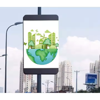 Lampadaire extérieur étanche 3G 4G WIFI Road Pillar Digital Signage Sign Street double face Pole Post Led Display Advertising