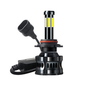 ไฟหน้า LED 8 ด้าน 360 องศา พร้อมไฟสูง/ต่ำ ชิป Cob กำลังไฟ 50W แสงสีฟ้าสามสี สำหรับรถยนต์-H4 H3 H7 H11 9005 9006 - Product Image 1