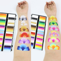 Palette de peinture fluorescente pour le visage Gp Professional 12 Uv Neon Color, peinture corporelle qui brille dans le noir, fournitures pour enfants, maquillage d'Halloween