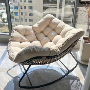 Modern Design Luxury Outdoor a Living Room Bedroom <strong>Rattan</strong> Rocking Chair Lounge Chair Leather Fabric <strong>Sofa</strong> - Product Image 4