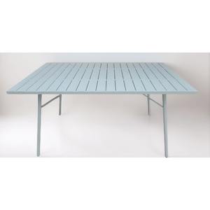 TAVOLO MOD SANTORINI CM 120X80 H 74 VERDE MENTA ACCIAIO - Product Image 1