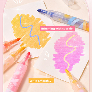 डुअल-टिप मैजिक हाइलाइटर्स सेट-12-रंग फ्लोरोसेंट रंग रंग, अध्ययन के लिए रंग बदलने वाले पेन - Product Image 6