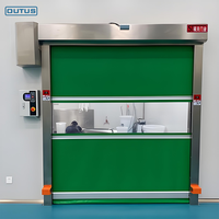 Porte à enroulement automatique à grande vitesse OUTUS en PVC, porte industrielle à action rapide avec capteur radar pour entrepôt
