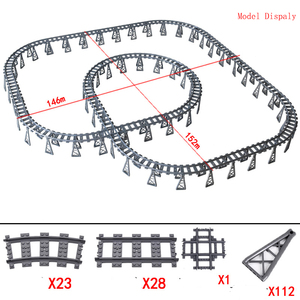 <strong>City</strong> <strong>Trains</strong> Flexible <strong>Tracks</strong> Forked Straight Curved Soft Rails <strong>Track</strong> Switch Building Blocks Compatible <strong>Legoeds</strong> 53400 53401 Bricks - Product Image 2