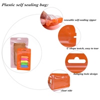 Sacs de rangement en plastique étanches portables en gros pour écouteurs, clés USB, avec fermeture éclair et trou de suspension