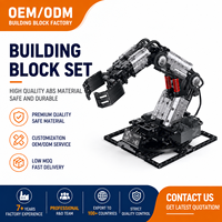 Bloc de construction de bras robotisé programmable, modèle technique éducatif STEM, bras robotique mécanique à double commande à distance et par application