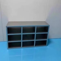 Casier à chaussures double face en acier inoxydable à 6, 12 ou 16 compartiments avec serrure à clé et tabouret de changeur sur pied