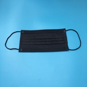 <span class=keywords><strong>Masque</strong></span> <span class=keywords><strong>chirurgical</strong></span> 3 plis de haute qualité, noir, jetable, protecteur - Product Image 2