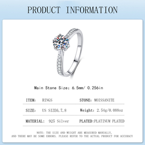 <span class=keywords><strong>Anello</strong></span> <span class=keywords><strong>Solitario</strong></span> in Moissanite da <span class=keywords><strong>1</strong></span> <span class=keywords><strong>Carato</strong></span> D VVS1 a Prezzo di Fabbrica con Certificato GRA, Supera il Test del Diamante, Vendita all'Ingrosso - Product Image 5
