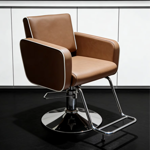 Fauteuil de salon de beauté professionnel moderne DM pour coiffeur, pivotant à 360°, fauteuil de coiffure, fauteuil de barbier, blanc, à vendre - Product Image 3