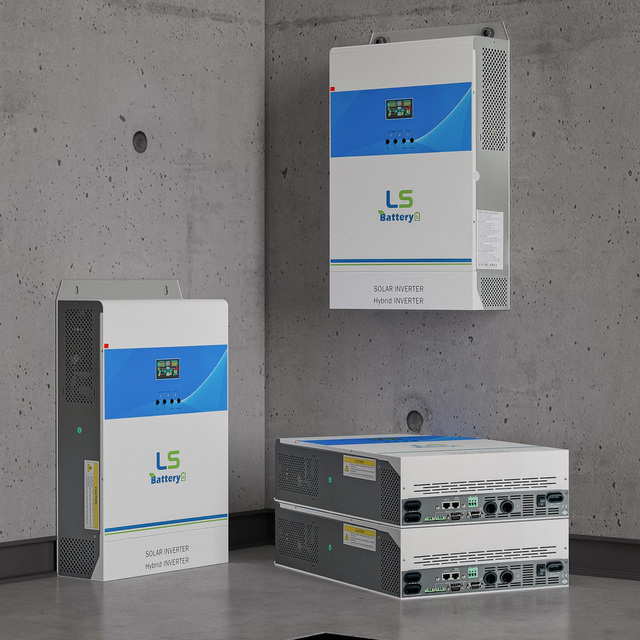 Solar Hybrid Inverter 11KW  6.2kW Power Conversion System Factory On-Grid Off-Grid MPPT for Home with Lithium Iron Battery