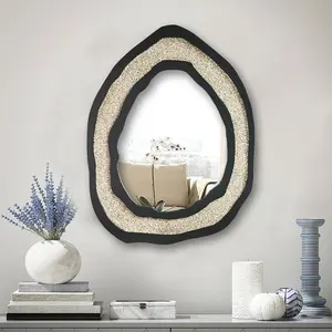 Contemporary Console Miroir Modern Metal Mirror Wall Decor Circle Mounted Wall Mirror Luxury For Living Room