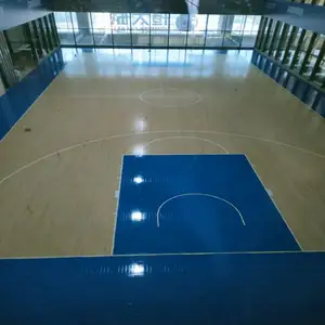 Fabricantes de pisos de madera deportivos, gimnasio interior escolar, uso de parques de viento y lluvia, variedad completa