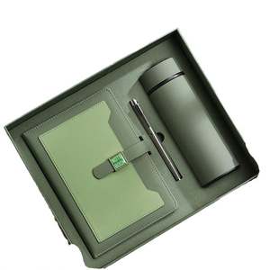 IStapromo Gifts Customized High-end Handmade PU Leather Multifunction Fashion <b>Notebook</b> Gift Box <b>Set</b> Business Office Meeting - Product Image 4