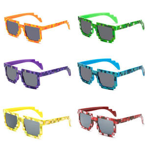 Lunettes de soleil carrées style Pixel, monture intégrale en PC, protection UV 100%, unisexe, été 2023, miroir décoratif - Product Image 4