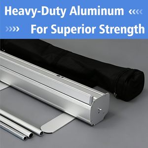 Custom Aluminum Frame Pop Up Display Sign Roll Up Retractable Standing Banner with <b>Stand</b> for Events Promotion Advertising - Product Image 3