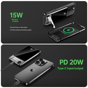 Caricabatterie Wireless Magnetico Ultra-<span class=keywords><strong>Sottile</strong></span> con Ricarica Rapida, Supporto Nascosto, Cordino in Lega, Batteria Esterna da 20W per Cellulare - Product Image 3