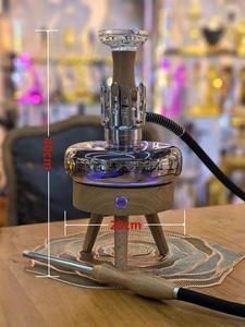 <span class=keywords><strong>Chicha</strong></span> Soucoupe Volante en Bois Massif avec Interrupteur Tactile, Lumière LED Technique, Atmosphère Métallique, Narguilé, en Stock - Product Image 3