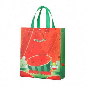 Sac publicitaire en non-tissé laminé PP épaissi pour fruits, légumes et emballages de pastèques, motif lettres, idéal pour les boutiques - Product Image 4