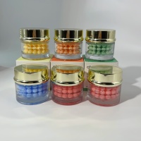 Crème Visage en Capsule 50g Vitamine C PDRN Collagène GHK-CU Peptide de Cuivre Bleu Astaxanthine Centella Asiatica Grenade Soin de la Peau en Pot