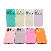 Coque de téléphone antichoc en verre PC effet mat, avec grande fenêtre et transformation instantanée, pour iPhone 18 17 16 Pro Max
