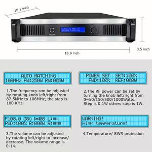 1500w fm रेडियो स्टेशन पूर्ण पैकेज + एंटीना + केबल + 7 पीसी स्टूडियो उपकरण - Product Image 3