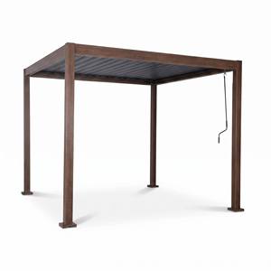 Pergola <span class=keywords><strong>de</strong></span> <span class=keywords><strong>jardin</strong></span> extérieure avec toit à lames orientables, <span class=keywords><strong>abri</strong></span> en aluminium imperméable pour terrasse et divertissements - Product Image 1