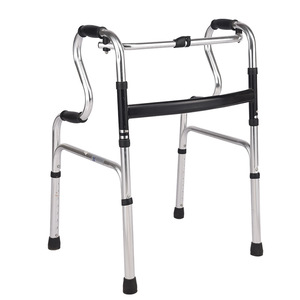 Factory wholesale of double-bend walking aids for the <b>elderly</b>, aluminum alloy walking aids, folding walking aids for the - Product Image 1