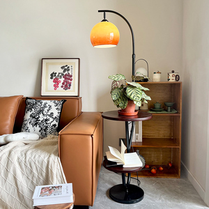 Lampada da Terra Antica per Soggiorno, Accanto al Divano, Lampada da Comodino per Camera da Letto, Lampada d'Angolo Monoblocco - Product Image 5