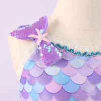 Kostum Tari Putri Duyung Terinspirasi Ariel untuk Anak-Anak, Gaun Tutu Balet Biru-Ungu dengan Bodice Sisik dan Rok Tulle Berkilau untuk Pertunjukan & Pesta