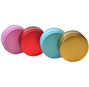 Scatola di latta del metallo della torta del biscotto delle scatole di latta rotonde del biscotto su ordinazione vuoto del commestibile dell'<span class=keywords><strong>oro</strong></span> - Product Image 1