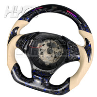 Volant de direction en fibre de carbone forgée bleue avec LED pour BMW E60 E61 E62 E63 E64 E36 M3 E92 E30 325i E90 Série 3/5/6