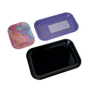 Bandejas rodantes rectangulares pequeñas de alta calidad al por mayor, bandeja rodante personalizada para servir comida, bandeja de hojalata a la venta - Product Image 5