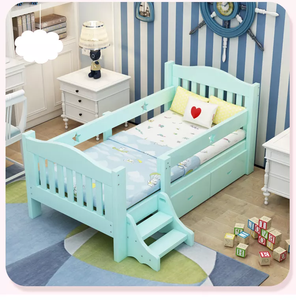 Princess Lit Enfant all'ingrosso struttura del <span class=keywords><strong>letto</strong></span> in legno <span class=keywords><strong>singolo</strong></span> sicurezza per bambini allargamento cuciture <span class=keywords><strong>letto</strong></span> grande Guardrail lettino per bambini - Product Image 6