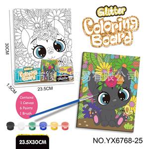 Ensemble de tableaux à colorier en papier pour enfants, jouet éducatif pour l'apprentissage précoce, peinture à l'aquarelle, design sirène - Product Image 5