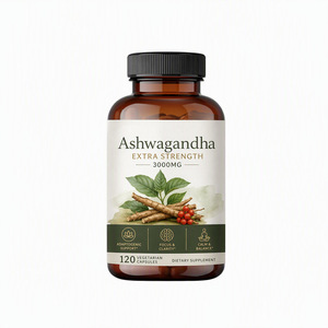 Ashwagandha 3000mg Cápsulas Vegetarianas Suplemento Dietético Extracto Herbal de Alta Potencia OEM Marca Privada Apoyo Inmunológico para Adultos - Product Image 1