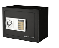 25cm Hoher Digitaler Stahl-Heimtresor mit Schlüsselschloss & Elektronischem Codeschloss ISO/CE-Zertifiziert für Haushalt & Gewerbliche Nutzung