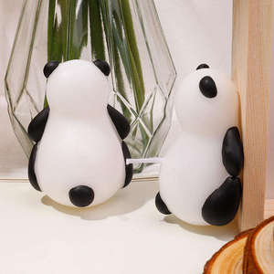 Bougies Panda endormies et mignonnes, bougies chauffe-plat parfumées, cadeaux blancs sur le thème des animaux pour la décoration de la maison, la table à manger, la chambre à coucher - Product Image 4