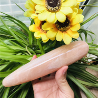 Consolador amarillo Natural de Aventurina Yoni para mujer, varita de cristal de masaje, gran oferta