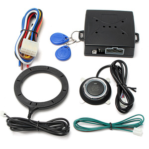 Système de démarrage sans clé pour voiture 12V universel, interrupteur de démarrage à un bouton avec RFID antivol, kit de câblage LED bleu type C - Product Image 4