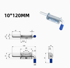 Heavy-Duty Polished Finish Iron <strong>Spring</strong> <strong>Latch</strong> for Truck Machinery Equipment <strong>Latch</strong> Door Cabinet Packed in Carton Hardware Product - Product Image 3