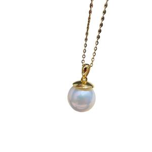 อุปกรณ์ทำเครื่องประดับมุก DIY จี้เงินแท้ S925 พร้อมฐานเปล่าสำหรับใส่ลูกปัดกลมขนาด 10-13 มม. จี้สร้อยคอแฟชั่น 31061 - Product Image 5