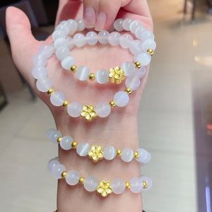 Xinfly Pure 24k Real Gold <b>Opal</b> Beads <b>Bracelet</b> Jewelry Women Men Engagement Wedding <b>Bracelets</b> - Product Image 4