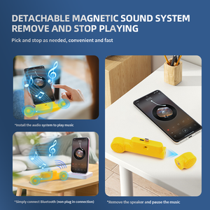 Sistema de audio de doble bocina desmontable USB Mini inalámbrico magnético para altavoz con Banco de energía de batería de litio 18650 - Product Image 5