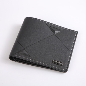Hot Sale Business <strong>Bifold</strong> PU Leather Wallet Credit Card Holders Short <strong>Purse</strong> for Men Minimalist British Style Man Wallet - Product Image 3