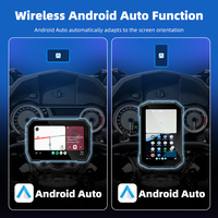 Monitor de Navegación GPS para Motocicleta M2C con Pantalla Inalámbrica CarPlay y Android Auto, Alimentación USB, Bluetooth, TPMS, Pantalla Horizontal y Vertical