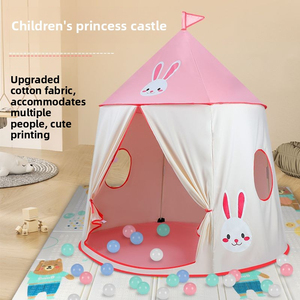 Kids Play Tent Princess Castle for Baby Toddler Boys Girls Indoor Outdoor Playhouse Toy with <b>Window</b> <b>Light</b> Portable Polyester - Product Image 5