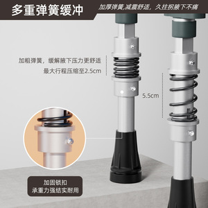 Canne de soutien sous les bras Goodstep en alliage d'aluminium, réglable en hauteur, légère et durable, pour personnes âgées et handicapées - Product Image 4