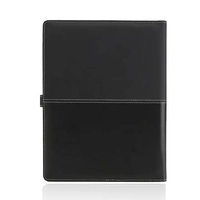 Carpeta A4 de cuero PU, carpeta de archivos de documentos comerciales, suministros de oficina, carpeta personalizada con logotipo en relieve, bolsa de cartera, cuaderno